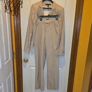 Women's Tan Pantsuit Just The Pants. Size 8 Slim Flare.